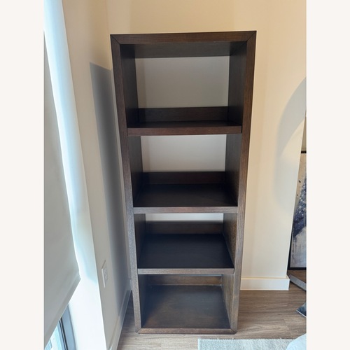 Used Crate & Barrel Aspect Dark Brown Wood Bookcase for sale on AptDeco