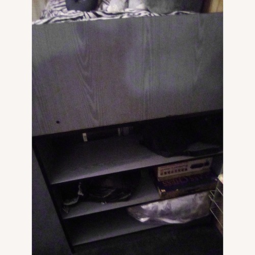 Used Twin High Bed 12 Drawer 3 Shelves Ladder for sale on AptDeco