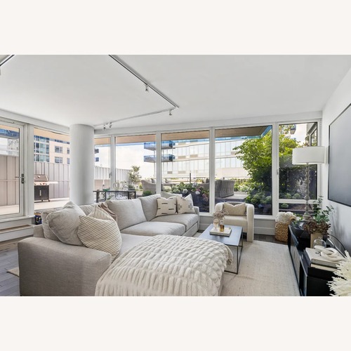 Used Room & Board Metro Light Gray Linen 2 Piece Sectional for sale on AptDeco