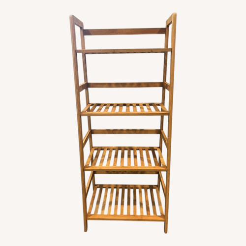 Used Natural Bamboo 4 Tier Shelf for sale on AptDeco