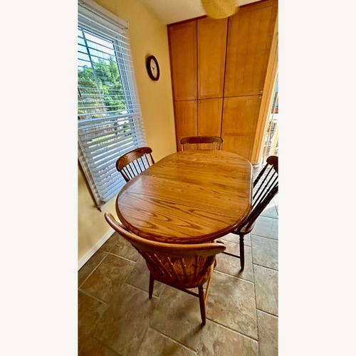 Used Solid Oak Table With 4 Chairs for sale on AptDeco