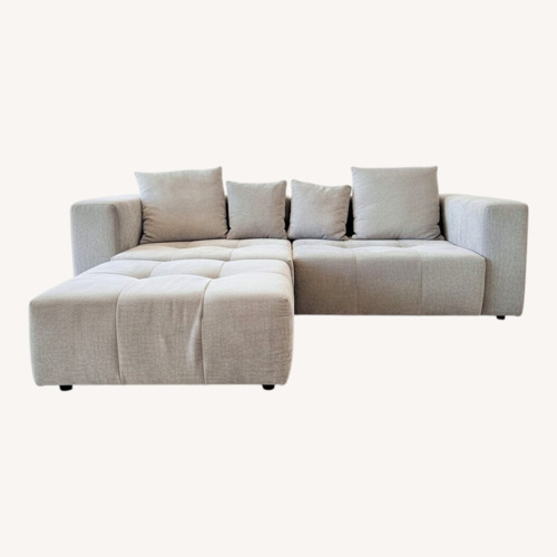 Used 119in Modular Sectional Sofa with Ottoman - Gray for sale on AptDeco