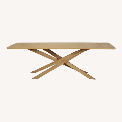 Used Ethnicraft Mikado Oak Wood Dining Table for sale on AptDeco