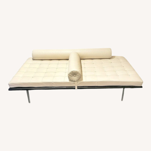 Used Vintage/Antique Finds White Leather Daybed for sale on AptDeco