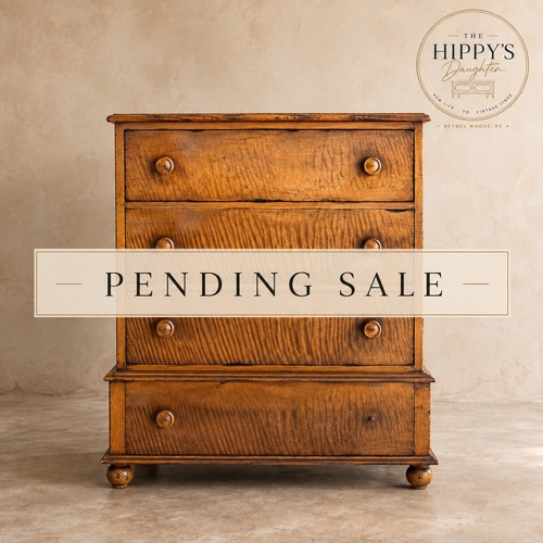 Used 19th C. Tiger Maple Chest | Hand-Cut Dovetails for sale on AptDeco