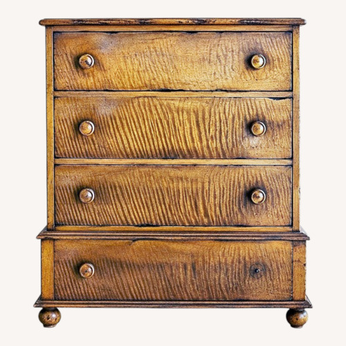 Used 19th C. Tiger Maple Chest | Hand-Cut Dovetails for sale on AptDeco