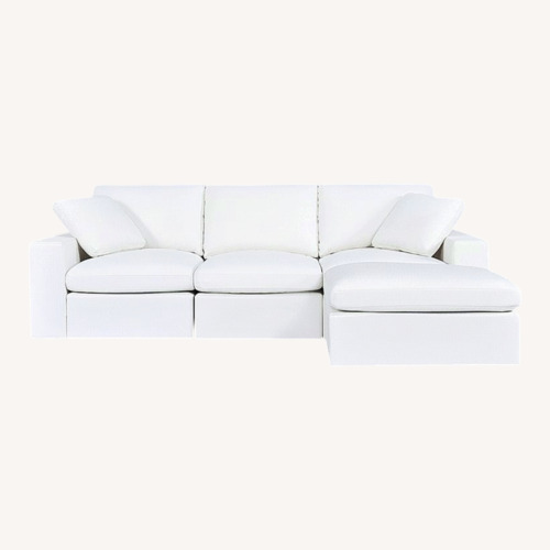 Used Seventh Avenue White 3+ Piece Sectional for sale on AptDeco