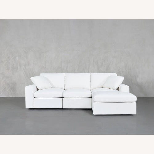 Used Seventh Avenue White 3+ Piece Sectional for sale on AptDeco