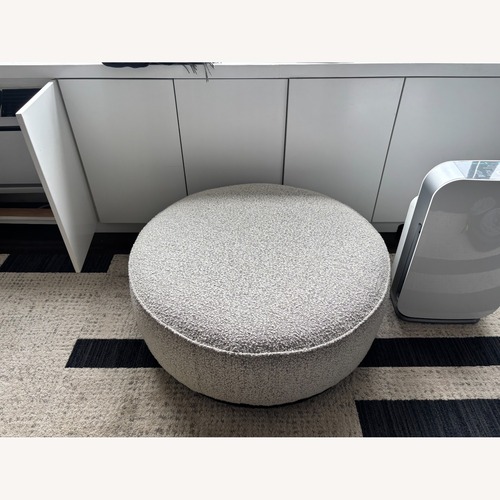 Used Lulu & Georgia 36" Aldora Round Ottoman for sale on AptDeco