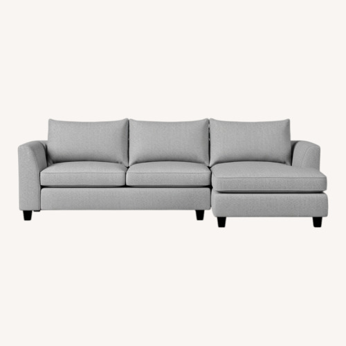 Used Raymour & Flanigan Dark Gray Fabric Chaise Lounge for sale on AptDeco