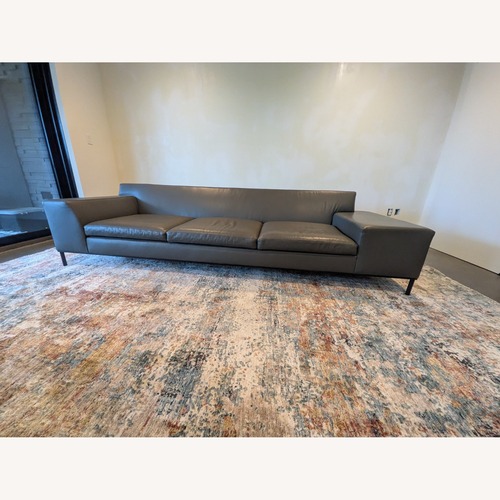 Used Dark Gray Leather 3+ Seater Sofa for sale on AptDeco