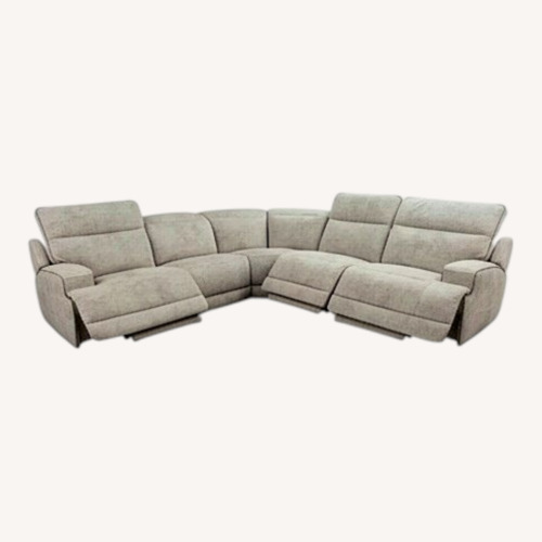 Used Macy's Light Gray 3+ Piece Sectional for sale on AptDeco
