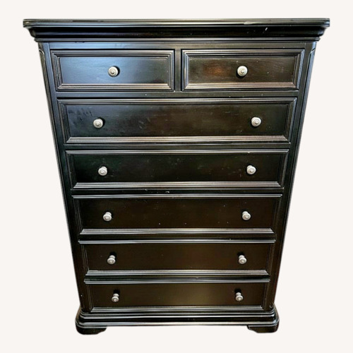 Used Black 7-Drawer Tall Dresser / Chest for sale on AptDeco