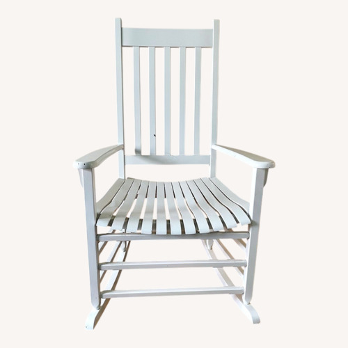 Used White Wood Rocking Chair  for sale on AptDeco