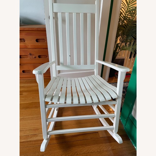 Used White Wood Rocking Chair  for sale on AptDeco