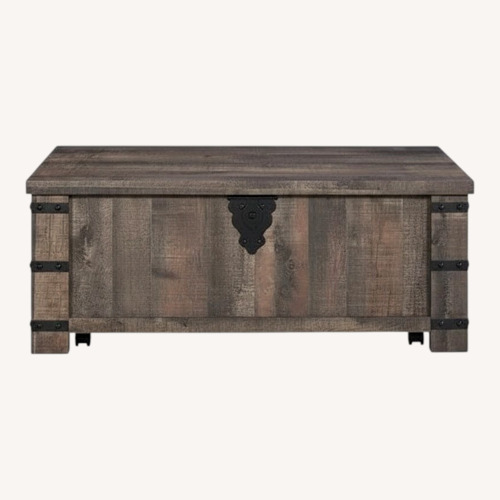 Used Rustic Lift-Top Coffee Table & Matching TV Stand for sale on AptDeco