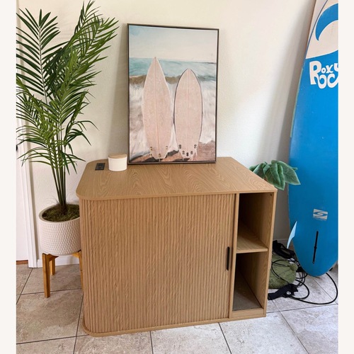 Used Fluted Litter Box Cabinet for sale on AptDeco