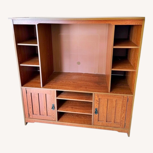 Used Light Brown TV Stand With Storage for sale on AptDeco