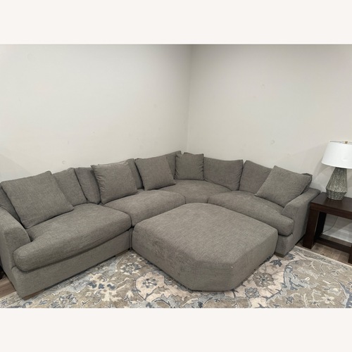 Used Pottery Barn Sullivan 4-Piece Performance Graphite Sectional for sale on AptDeco
