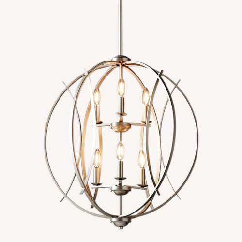 Used Lamps Plus Natural Metal Ceiling Lamp for sale on AptDeco