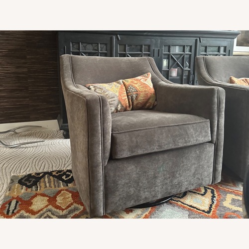 Used Gray Fabric Swivel Chairs for sale on AptDeco