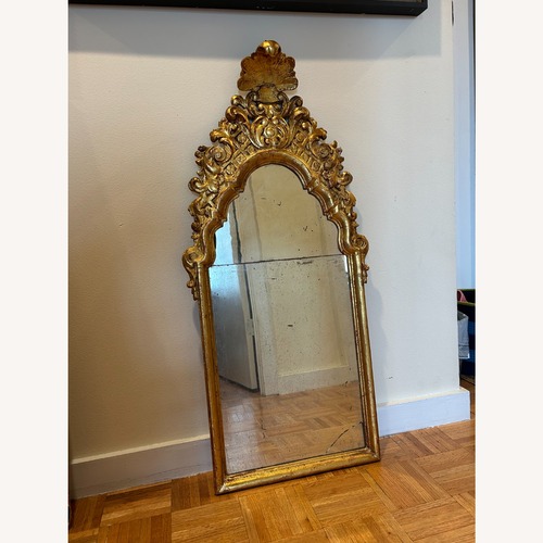 Used Vintage/Antique Gold Wood Wall Mirror for sale on AptDeco