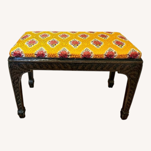 Used Vintage/Antique Yellow Wood Bench for sale on AptDeco