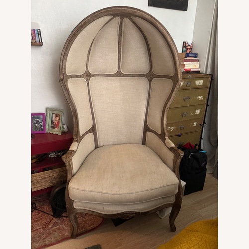 Used Restoration Hardware Belgian Linen Armchair for sale on AptDeco