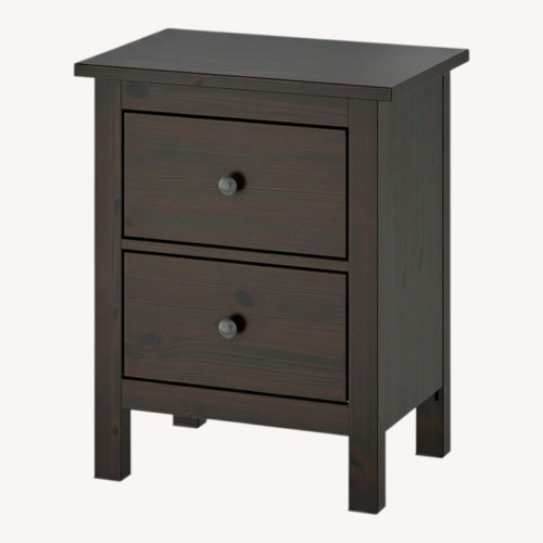 Used IKEA Dark Brown Wood Nightstand for sale on AptDeco