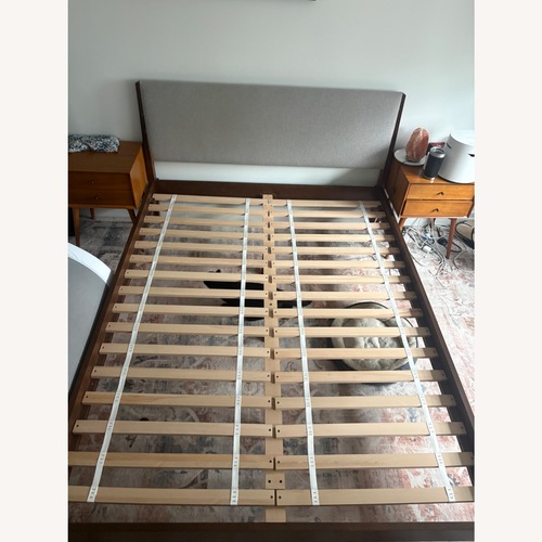 Used West Elm Wood Queen Bed for sale on AptDeco