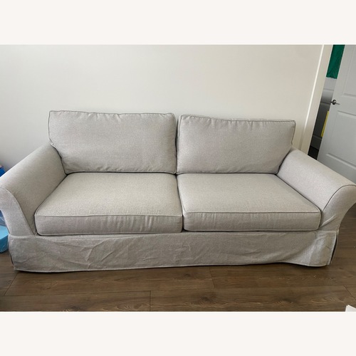 Used Pottery Barn Light Gray Fabric 3+ Seater Sofa for sale on AptDeco
