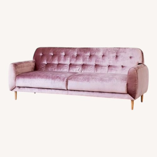Used Urban Outfitters Pink Velvet Futon - Like New for sale on AptDeco