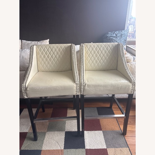 Used Faux Leather Stool for sale on AptDeco