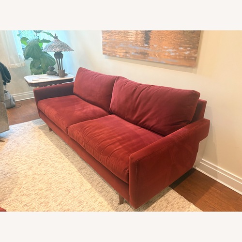 Used Room & Board Red Velvet 3+ Seater Sofa for sale on AptDeco