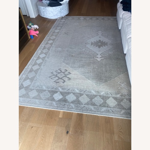 Used Four Hands Light Gray Wool Area Rug 8' x 10' for sale on AptDeco
