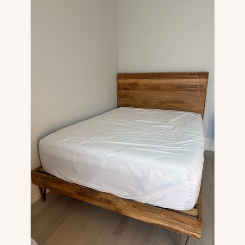 Used West Elm Roar & Rabbit Brass Geo Inlay Bed for sale on AptDeco