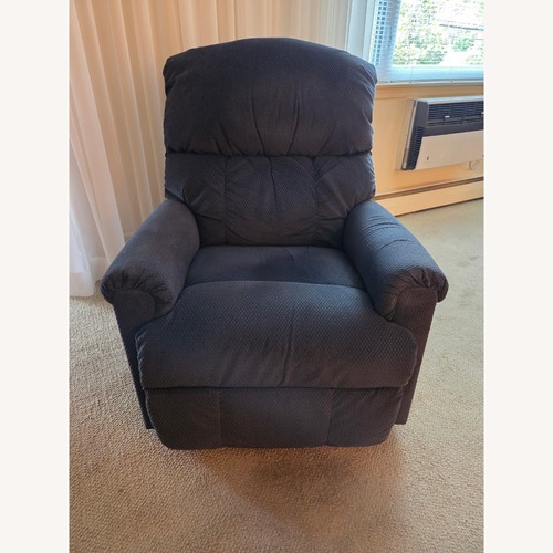 Used Blue Motorized Fabric Recliner for sale on AptDeco