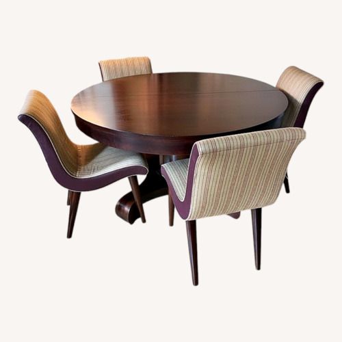 Used Art Deco Chairs & 54” Mahogany Table for sale on AptDeco