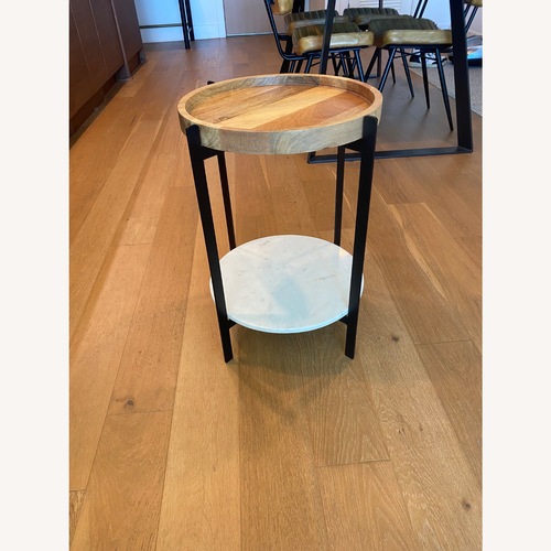 Used Coaster Fine Adhvik Round End Side Table for sale on AptDeco