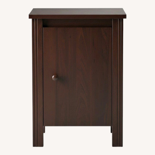 Used IKEA BRUSALI Dark Brown Nightstand for sale on AptDeco