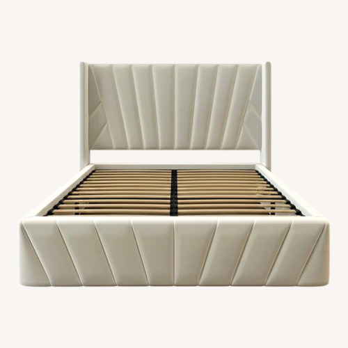 Used Wayfair Natural Velvet Full Bed for sale on AptDeco