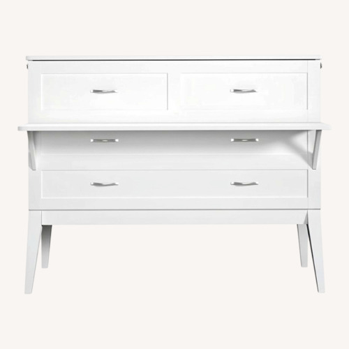 Used White Murphy Bed with Desk for sale on AptDeco