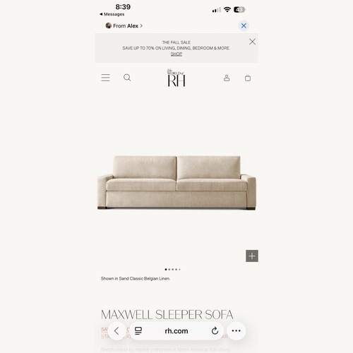 Used Restoration Hardware Queen Sleeper for sale on AptDeco