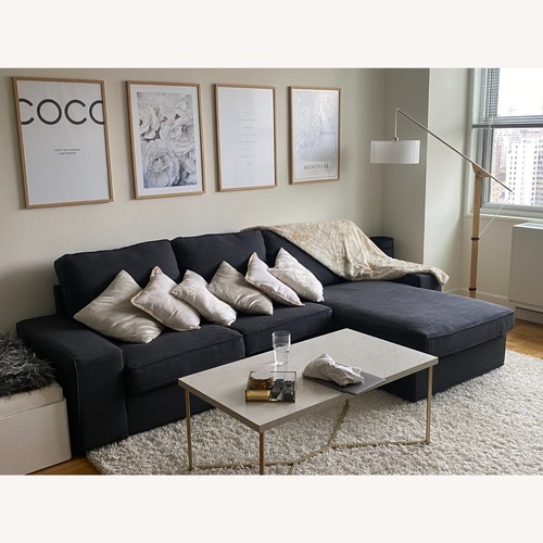 Used IKEA Dark Gray Fabric 2 Piece Sectional for sale on AptDeco