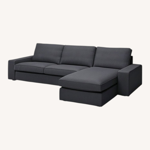 Used IKEA Dark Gray Fabric 2 Piece Sectional for sale on AptDeco