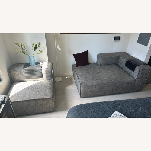 Used Article Solae Dark Gray Fabric 2 Piece Sectional for sale on AptDeco