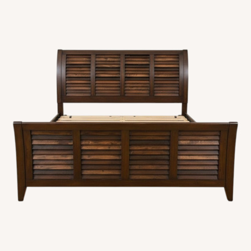 Used Dark Brown Wood King Bed  for sale on AptDeco