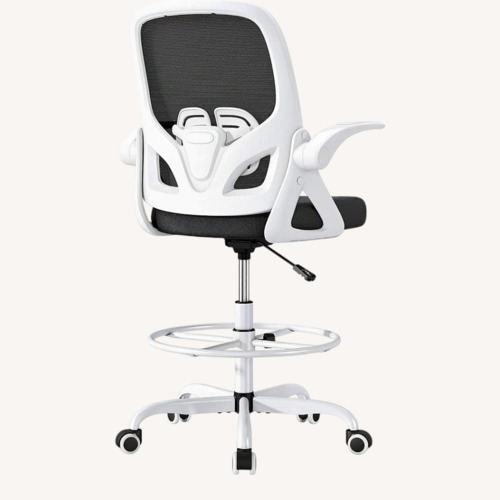 Used Amazon White Office Chair with Flip up Armrests  for sale on AptDeco