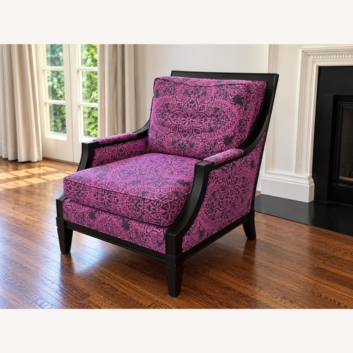 Used Magenta & Black Statement Armchair for sale on AptDeco