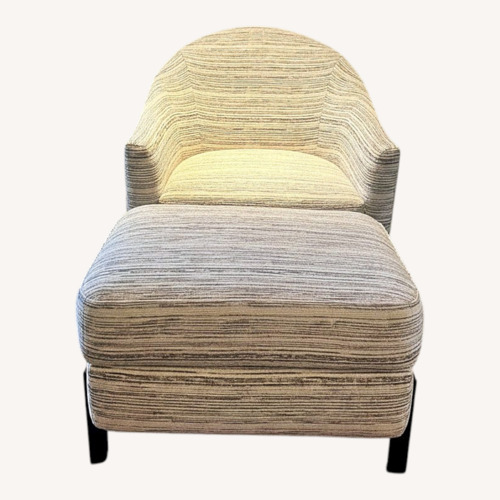 Used Baker Milling Road Armchair and Matching Ottoman for sale on AptDeco